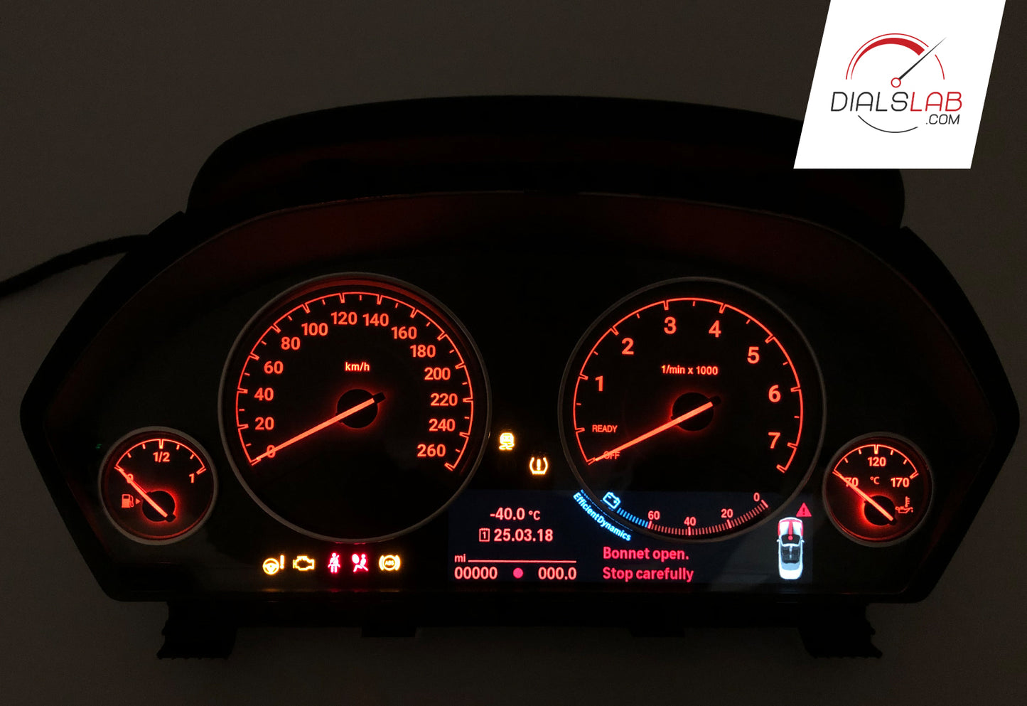 BMW 3D M-Style F30 F31 F32 F33 F34 F36 - Speedometer Dials Gauges