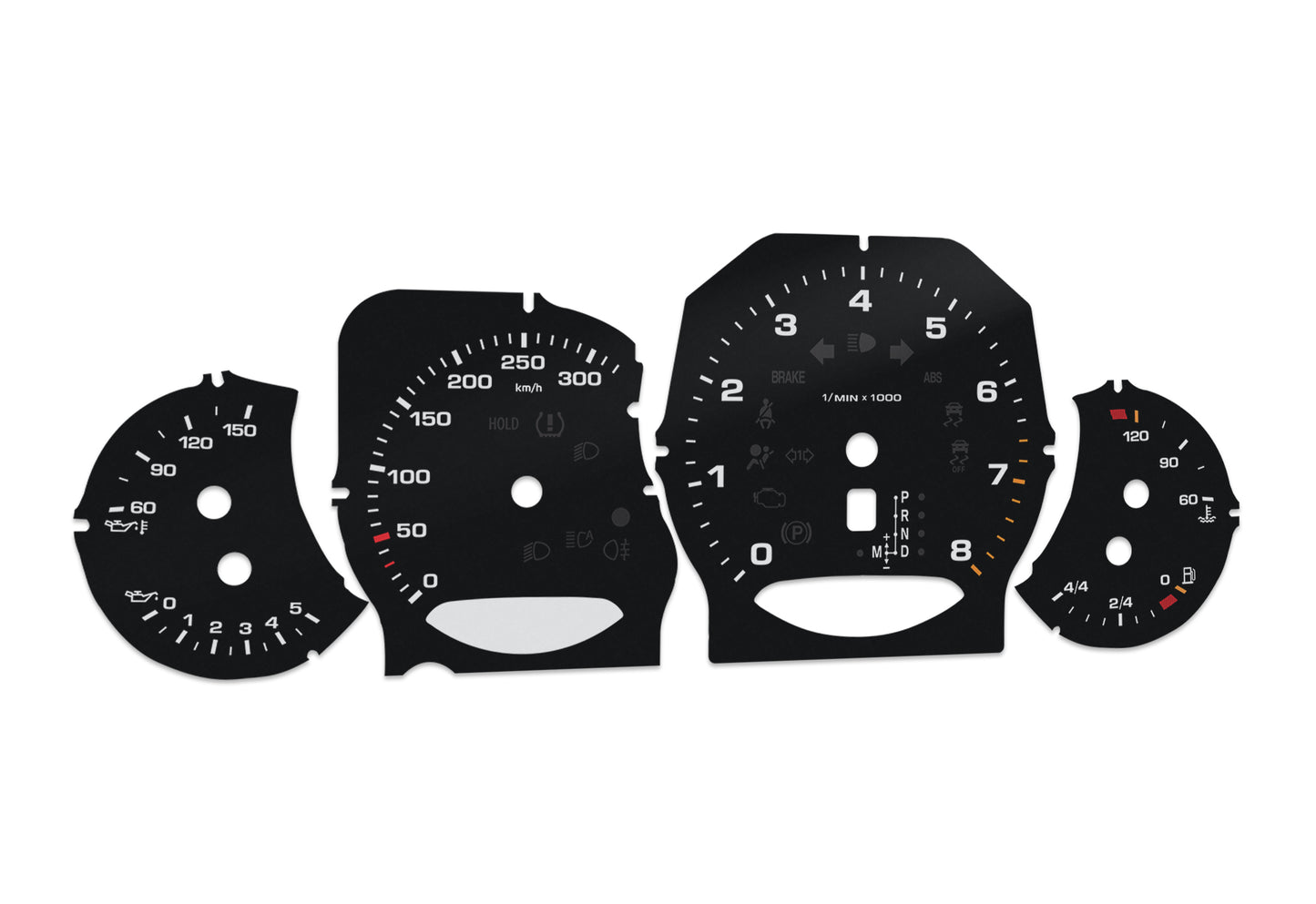Porsche Panamera 320km/h - Speedometer gauges from MPH to km/h Gauges