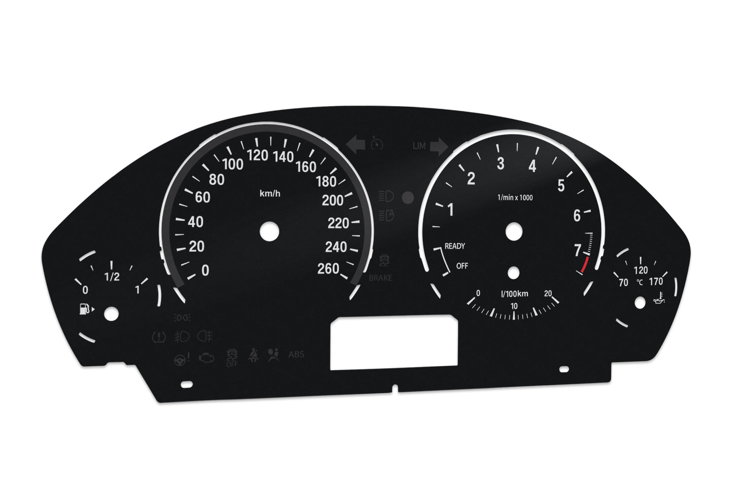 BMW Black V2 F30 F31 F32 F33 F34 F36 - Speedometer Dials Gauges