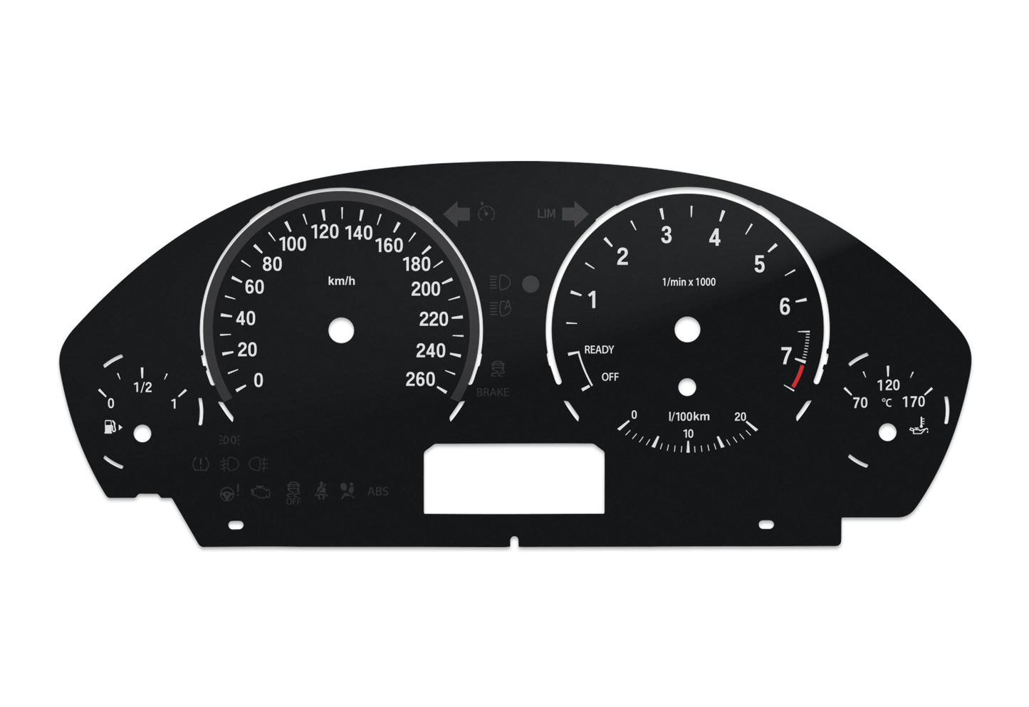 BMW Black V2 F30 F31 F32 F33 F34 F36 - Speedometer Dials Gauges