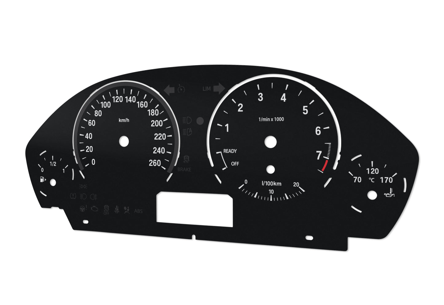 BMW Black V2 F30 F31 F32 F33 F34 F36 - Speedometer Dials Gauges