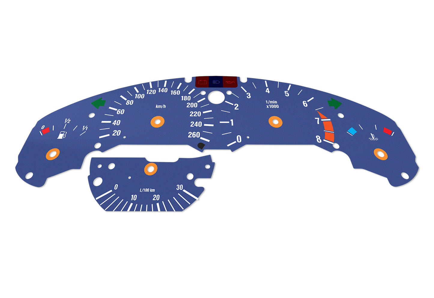 BMW M3 E36 Blue - Speedometer Dials Gauges
