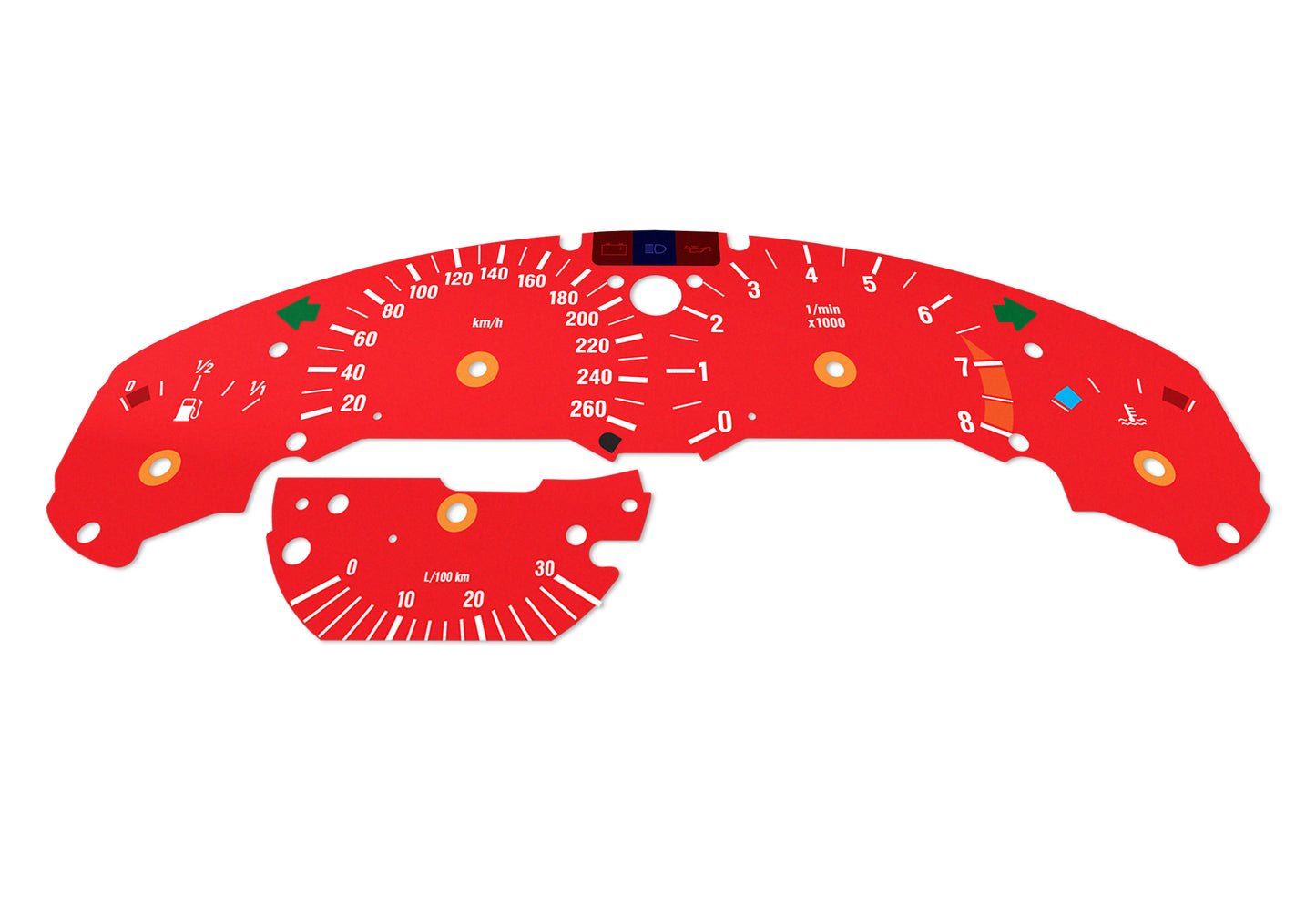 BMW M3 E36 Red - Speedometer Dials Gauges