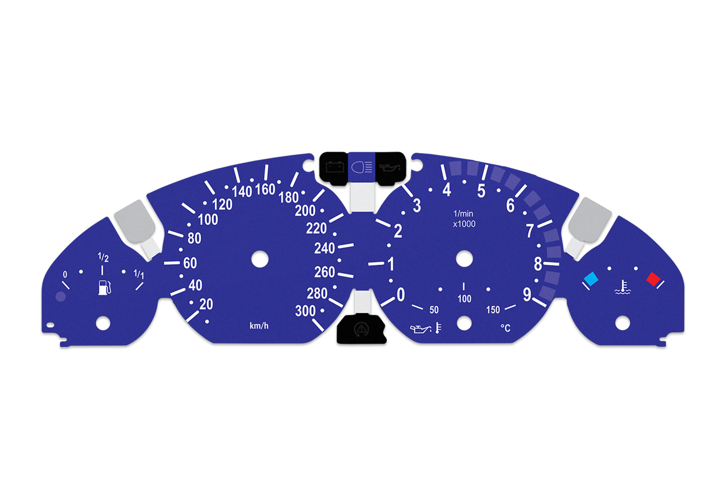 BMW M3 E46 Blue - Speedometer Dials Gauges