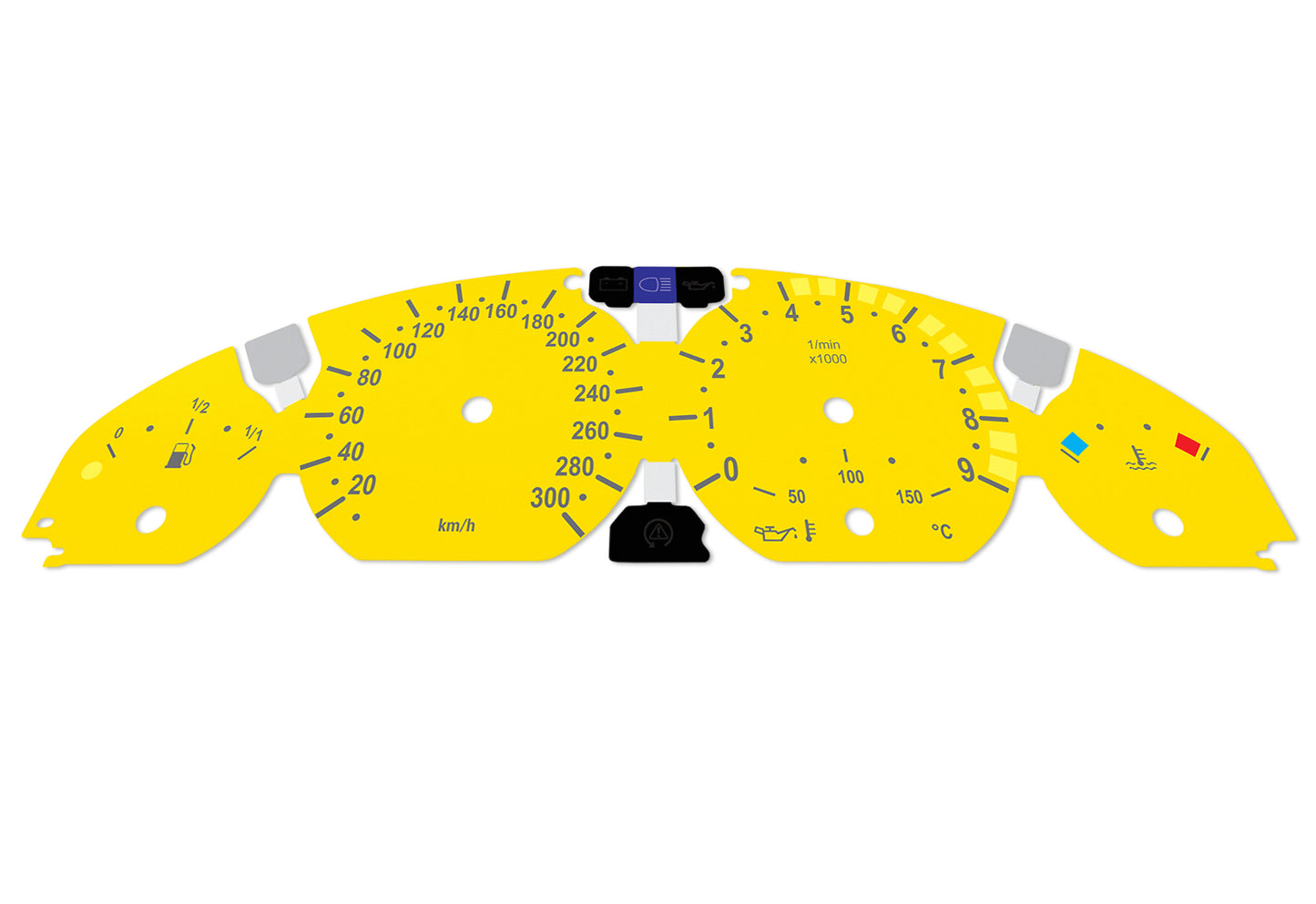 BMW M3 E46 Yellow - Speedometer Dials Gauges