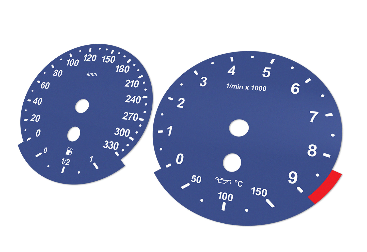 BMW M5/M6 E60, E63, E64 Blue - Speedometer Dials Gauges