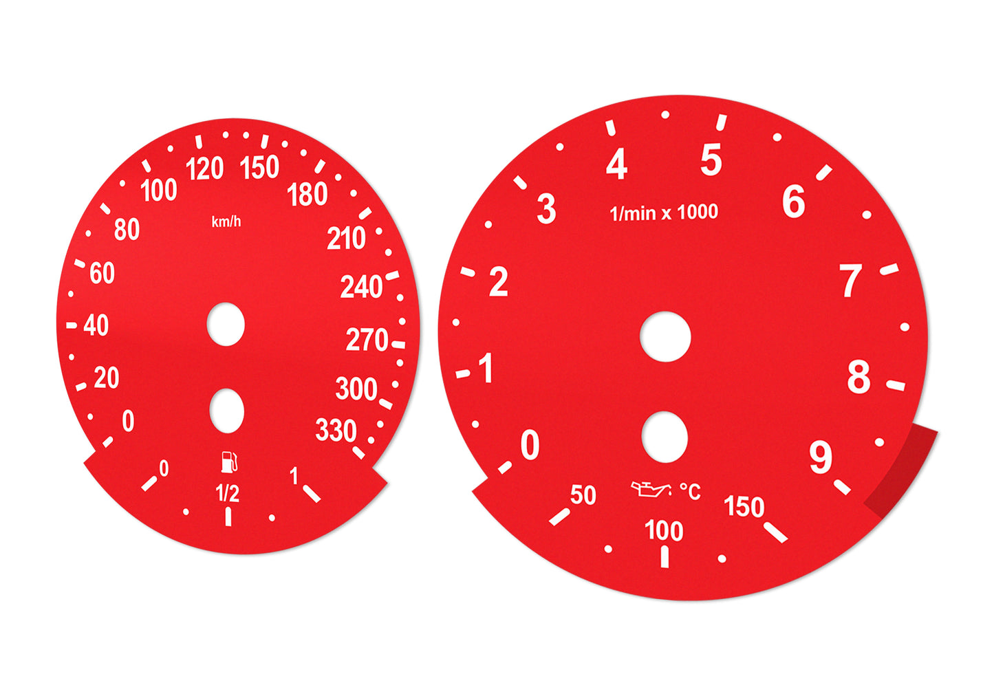 BMW M5/M6 E60, E63, E64 Red - Speedometer Dials Gauges