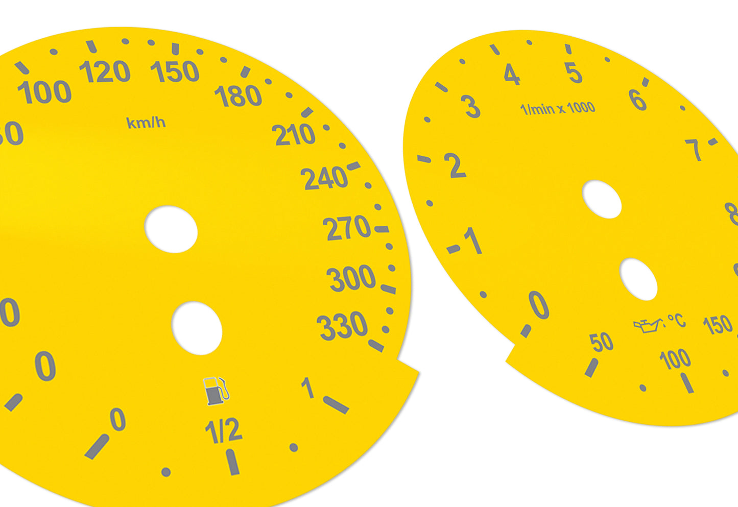 BMW M5/M6 E60, E63, E64 Yellow - Speedometer Dials Gauges