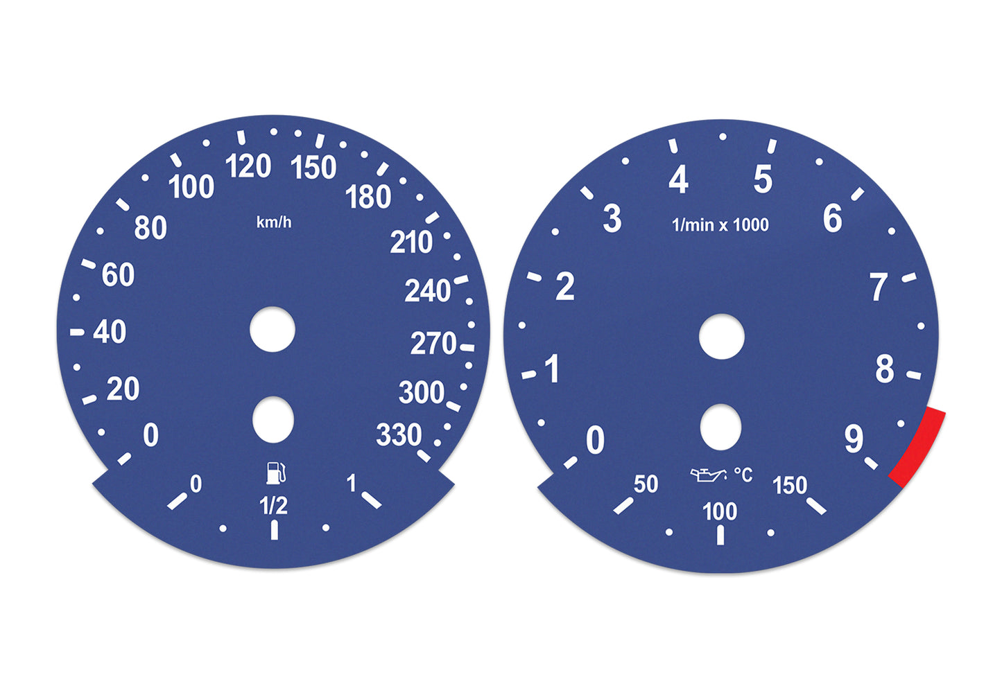 BMW M5/M6 E60, E63, E64 Blue - Speedometer Dials Gauges