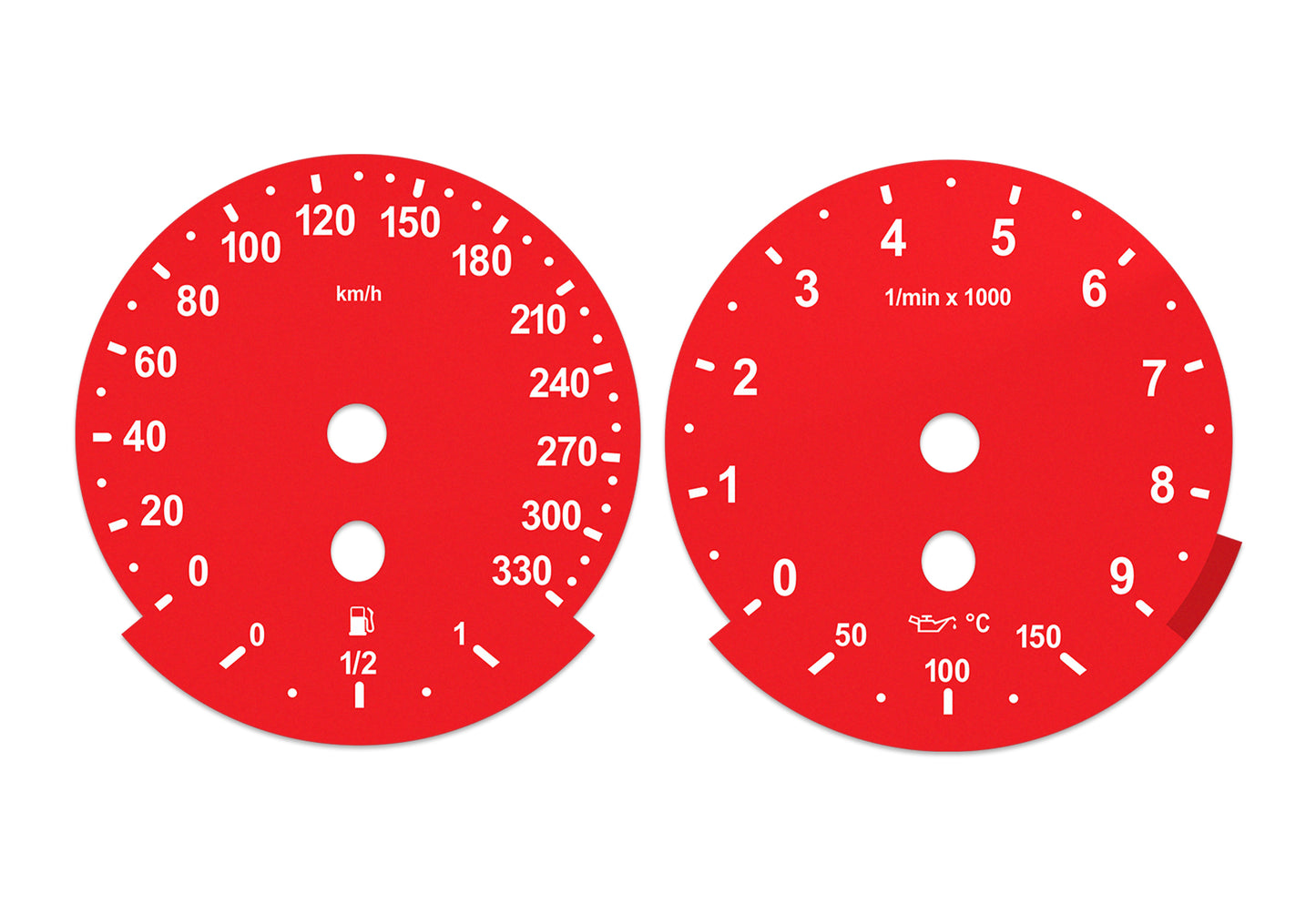 BMW M5/M6 E60, E63, E64 Red - Speedometer Dials Gauges