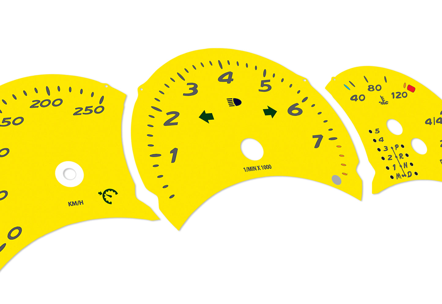Porsche Boxster 986.1 Yellow - Speedometer Dials Gauges