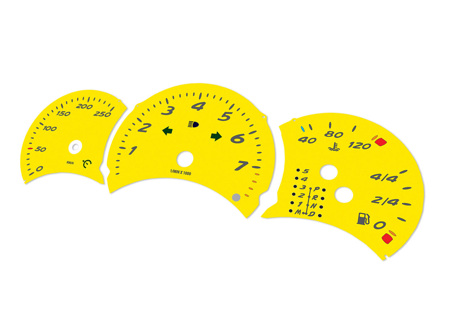 Porsche Boxster 986.1 Yellow - Speedometer Dials Gauges