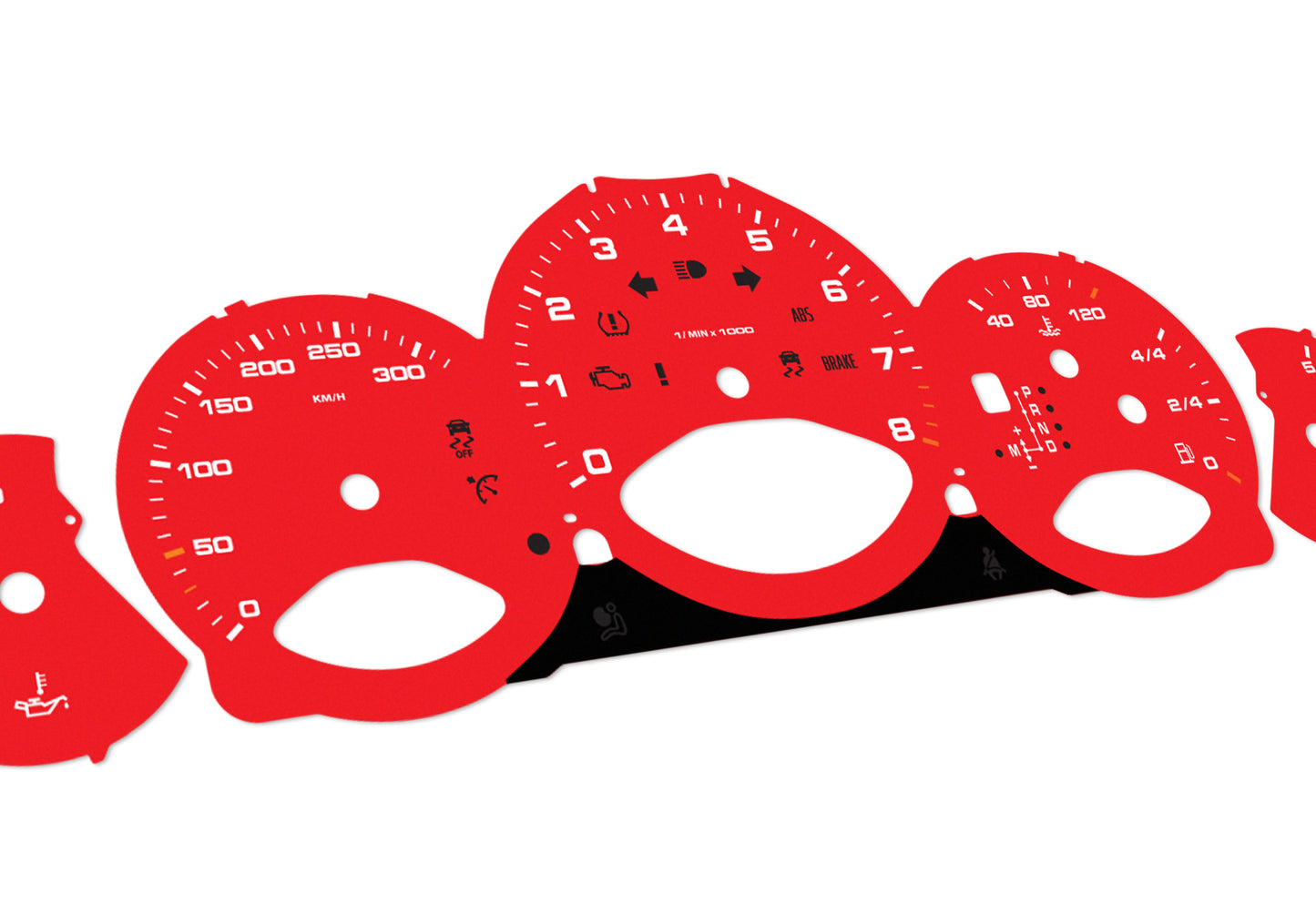 Porsche Carrera 911 997.2 Red - Speedometer Dials Gauges