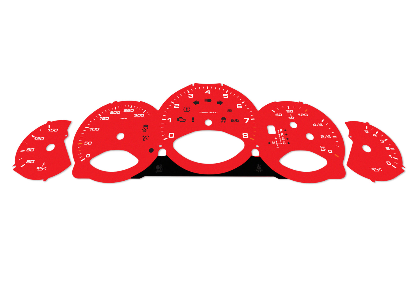 Porsche Carrera 911 997.2 Red - Speedometer Dials Gauges