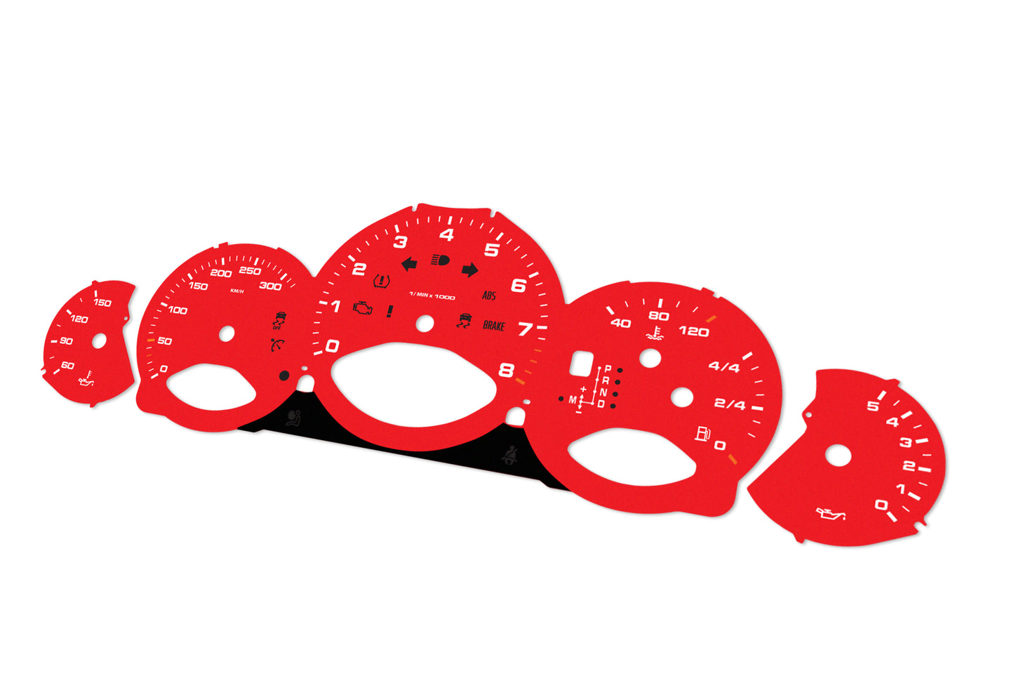 Porsche Carrera 911 997.2 Red - Speedometer Dials Gauges