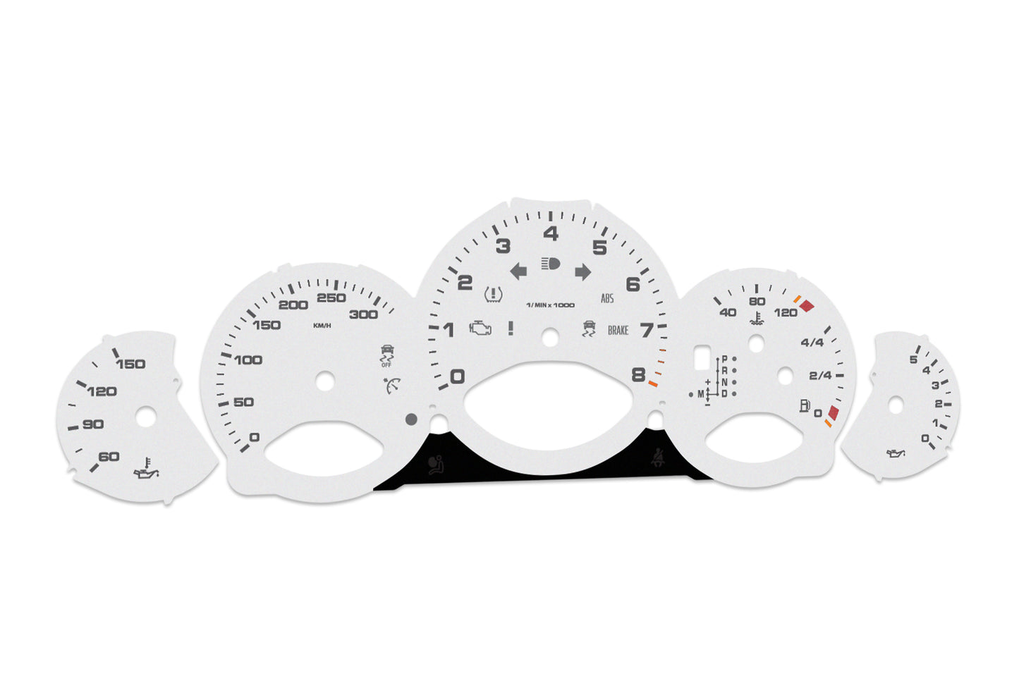Porsche Carrera 911 997.2 Grey - Speedometer Dials Gauges