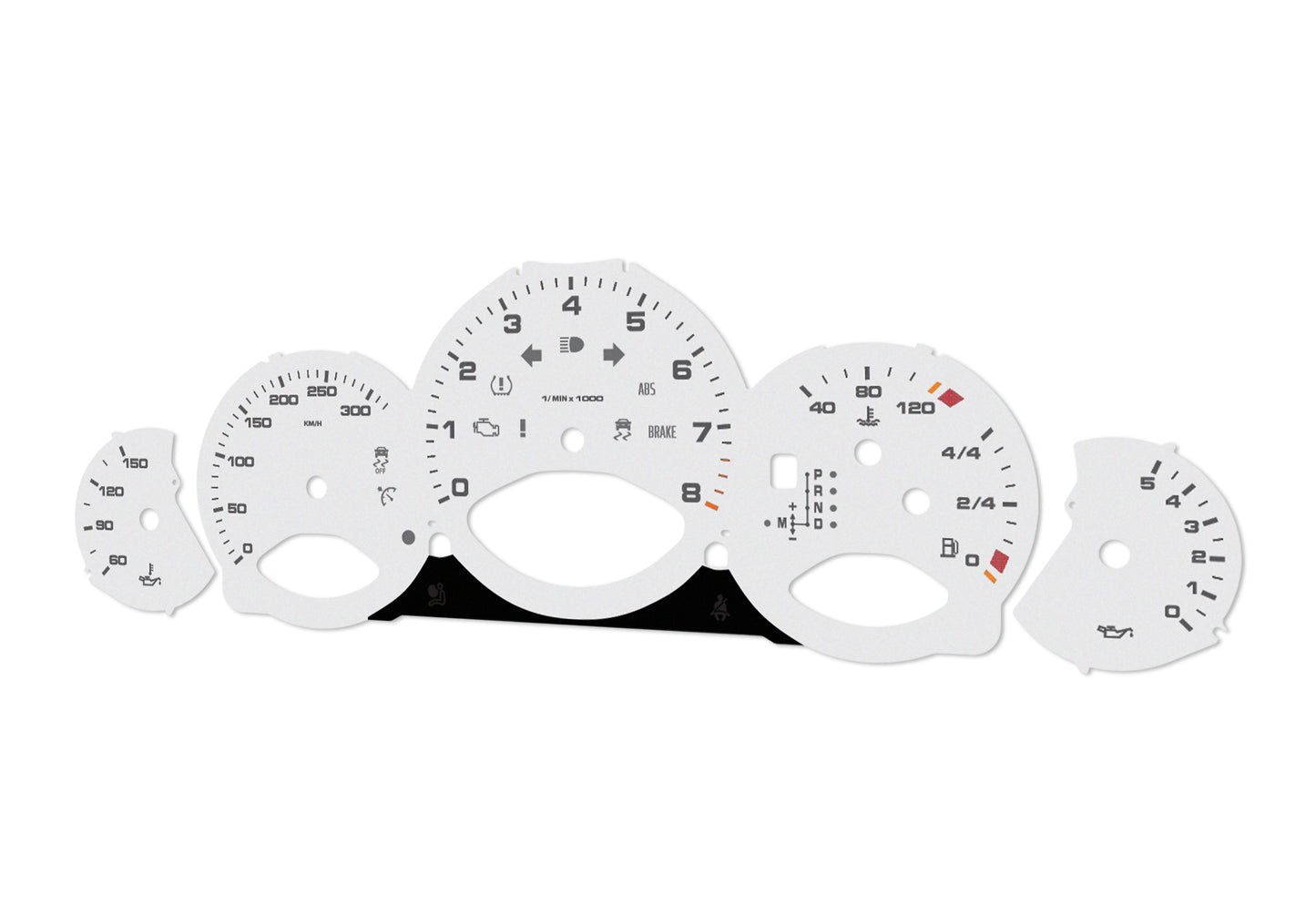 Porsche Carrera 911 997.2 Grey - Speedometer Dials Gauges