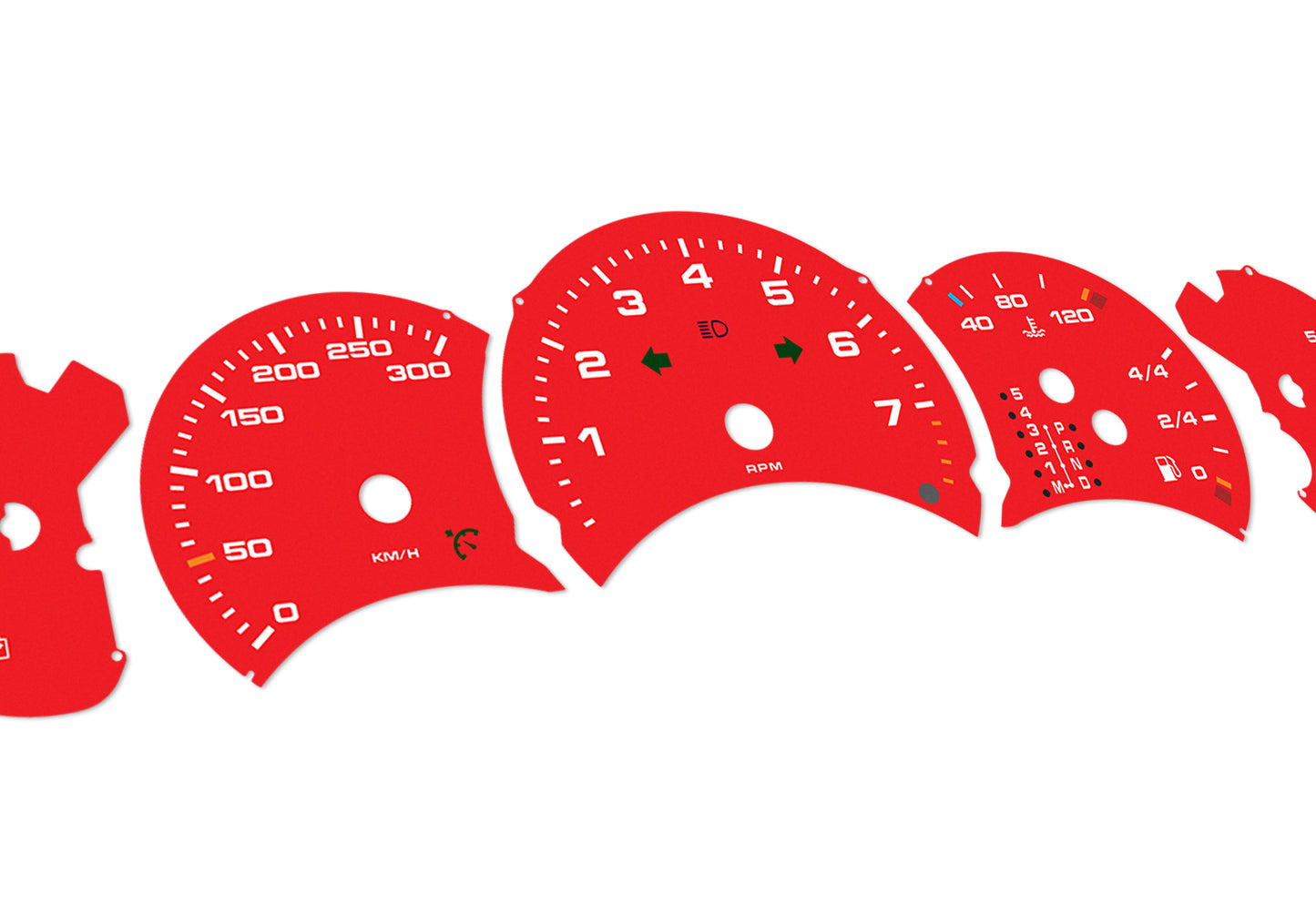 Porsche Carrera 911 996.1 Red - Speedometer Dials Gauges