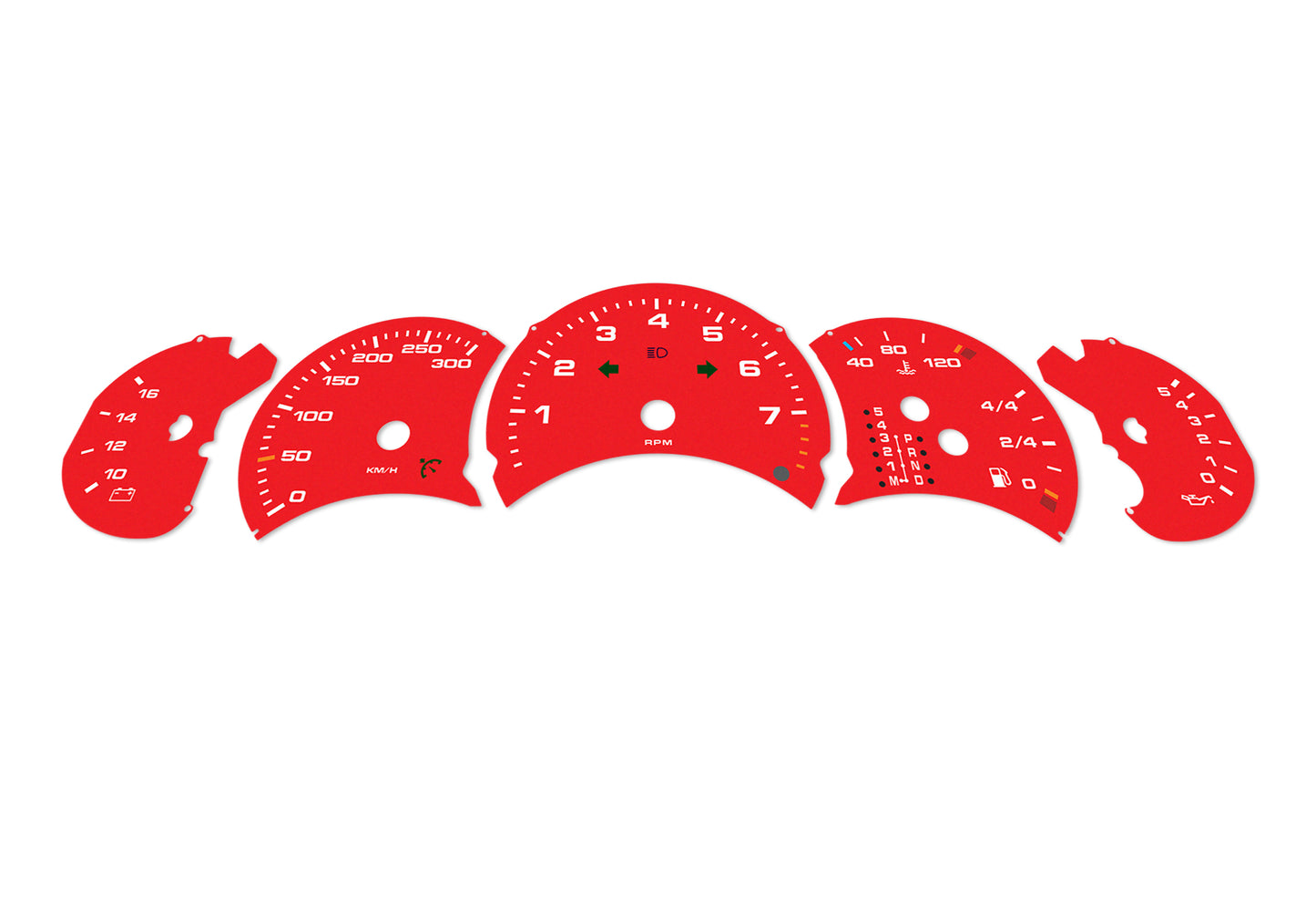 Porsche Carrera 911 996.1 Red - Speedometer Dials Gauges
