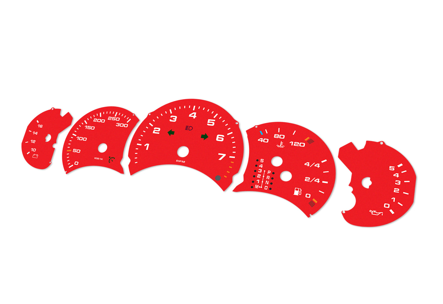 Porsche Carrera 911 996.1 Red - Speedometer Dials Gauges