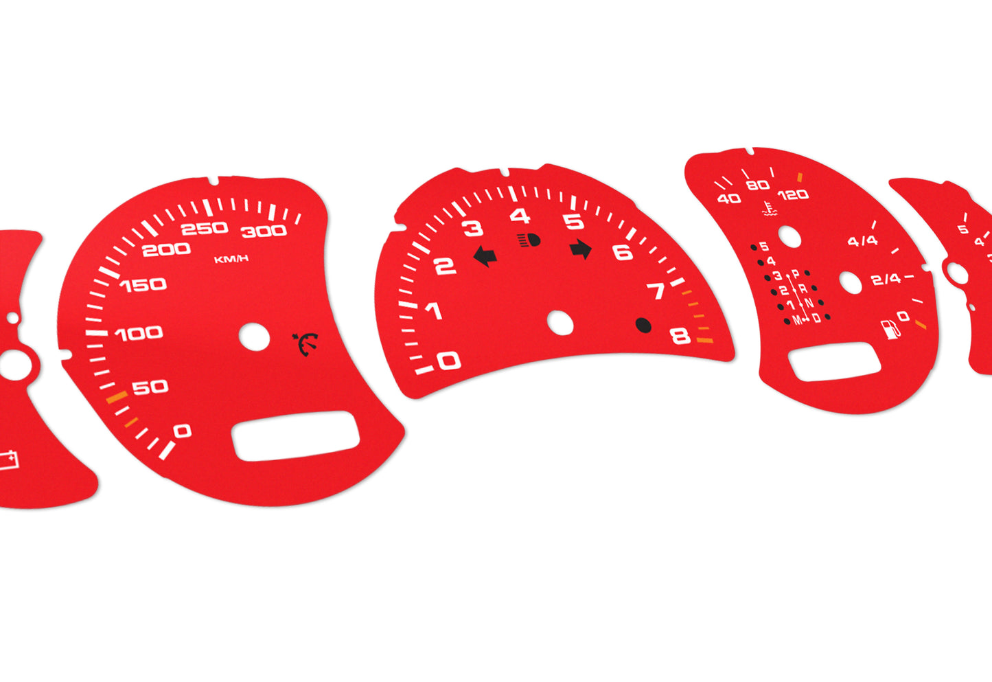 Porsche Carrera 911 996.2 Red - Speedometer Dials Gauges