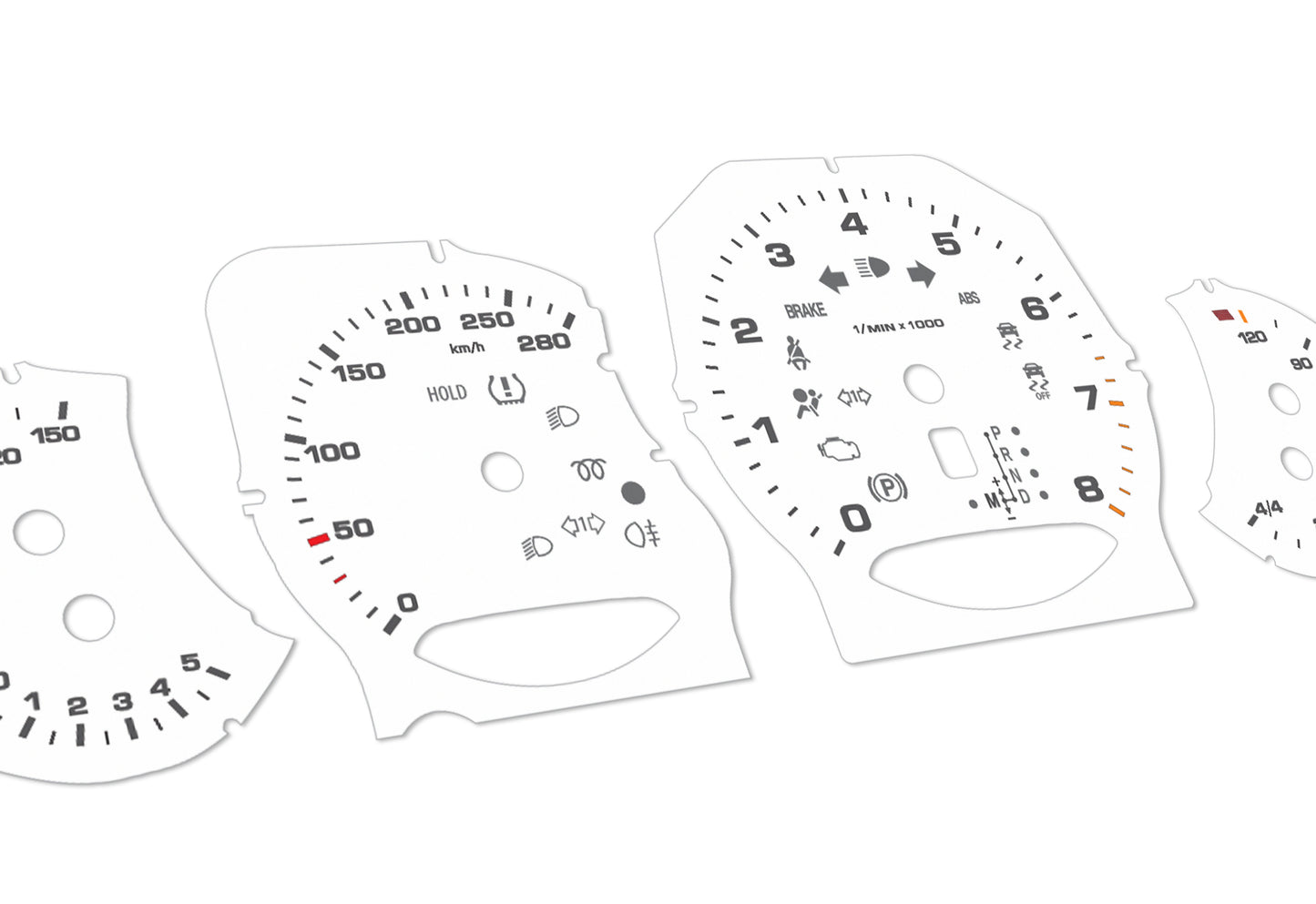 Porsche Cayenne White - Speedometer Dials Gauges