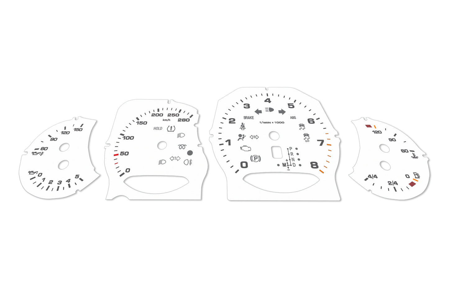 Porsche Cayenne White - Speedometer Dials Gauges