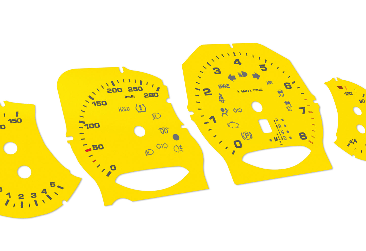 Porsche Cayenne Yellow - Speedometer Dials Gauges