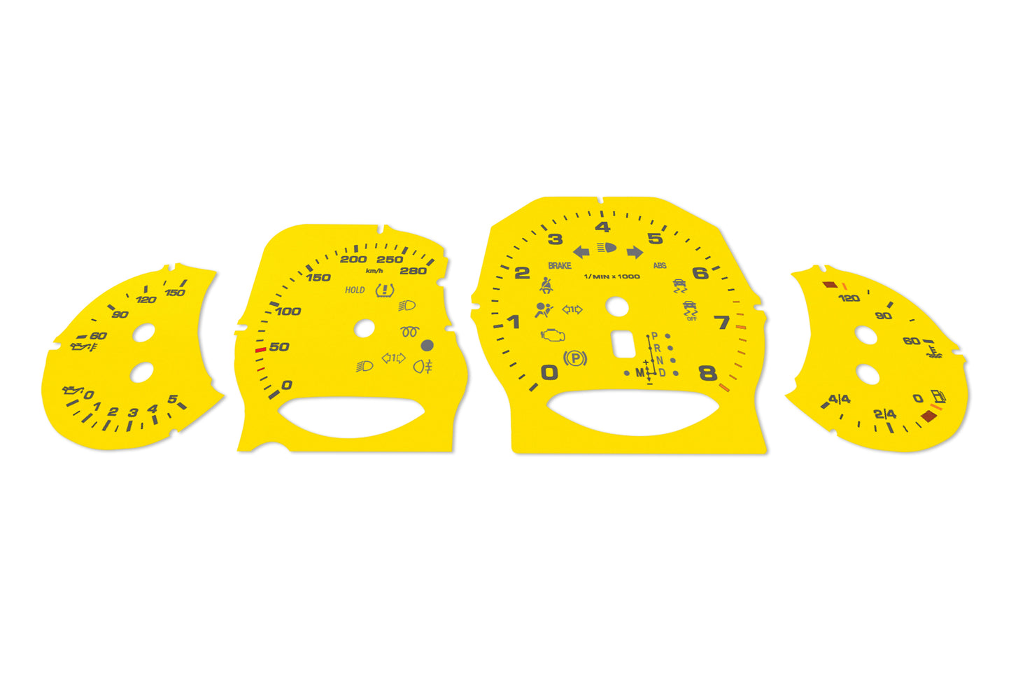 Porsche Cayenne Yellow - Speedometer Dials Gauges