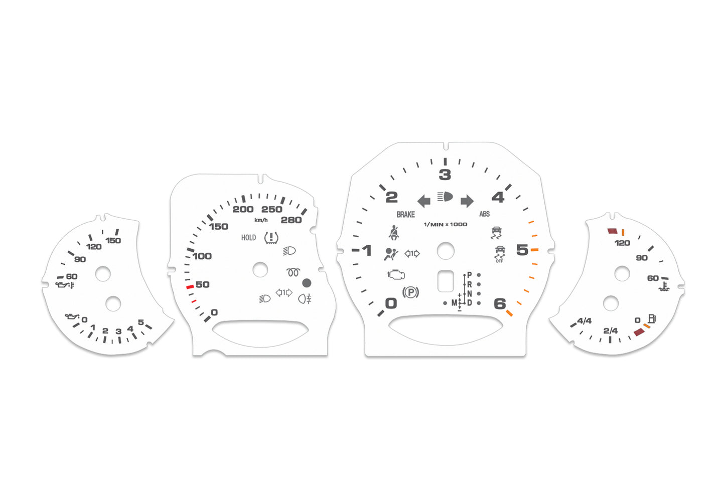 Porsche Cayenne White - Speedometer Dials Gauges
