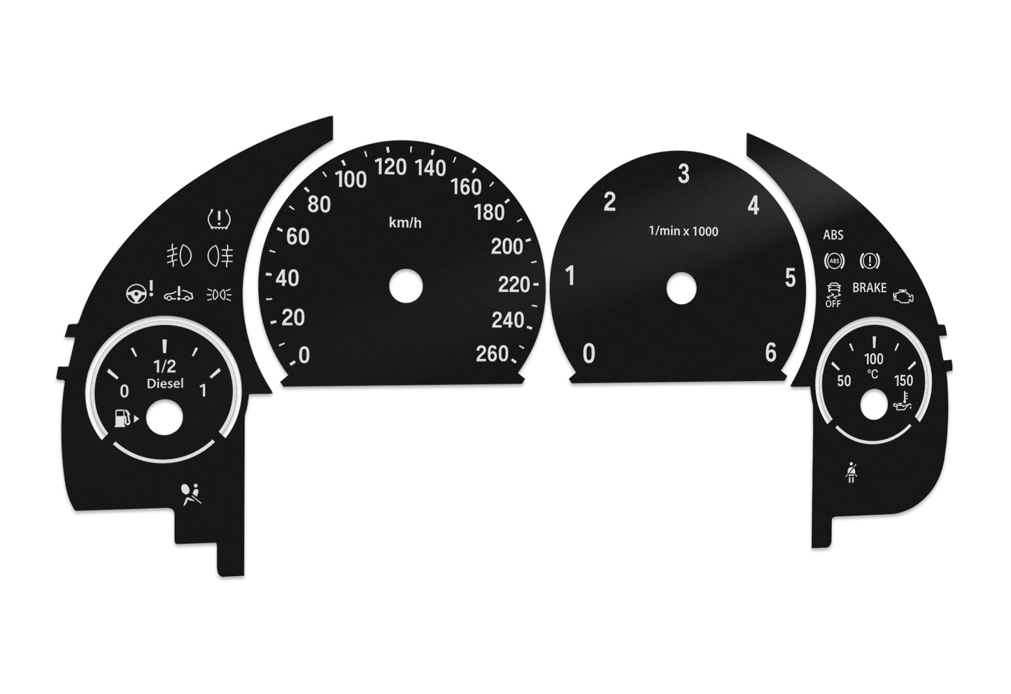 BMW F10, F11, F01, F15, F25, F06, F12, F13 - Speedometer Dials Gauges