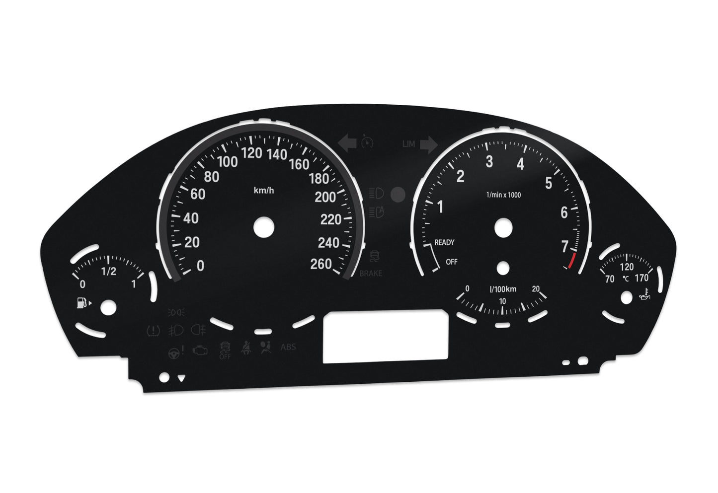 BMW Black F30 F31 F32 F33 F34 F36 - Speedometer Dials Gauges