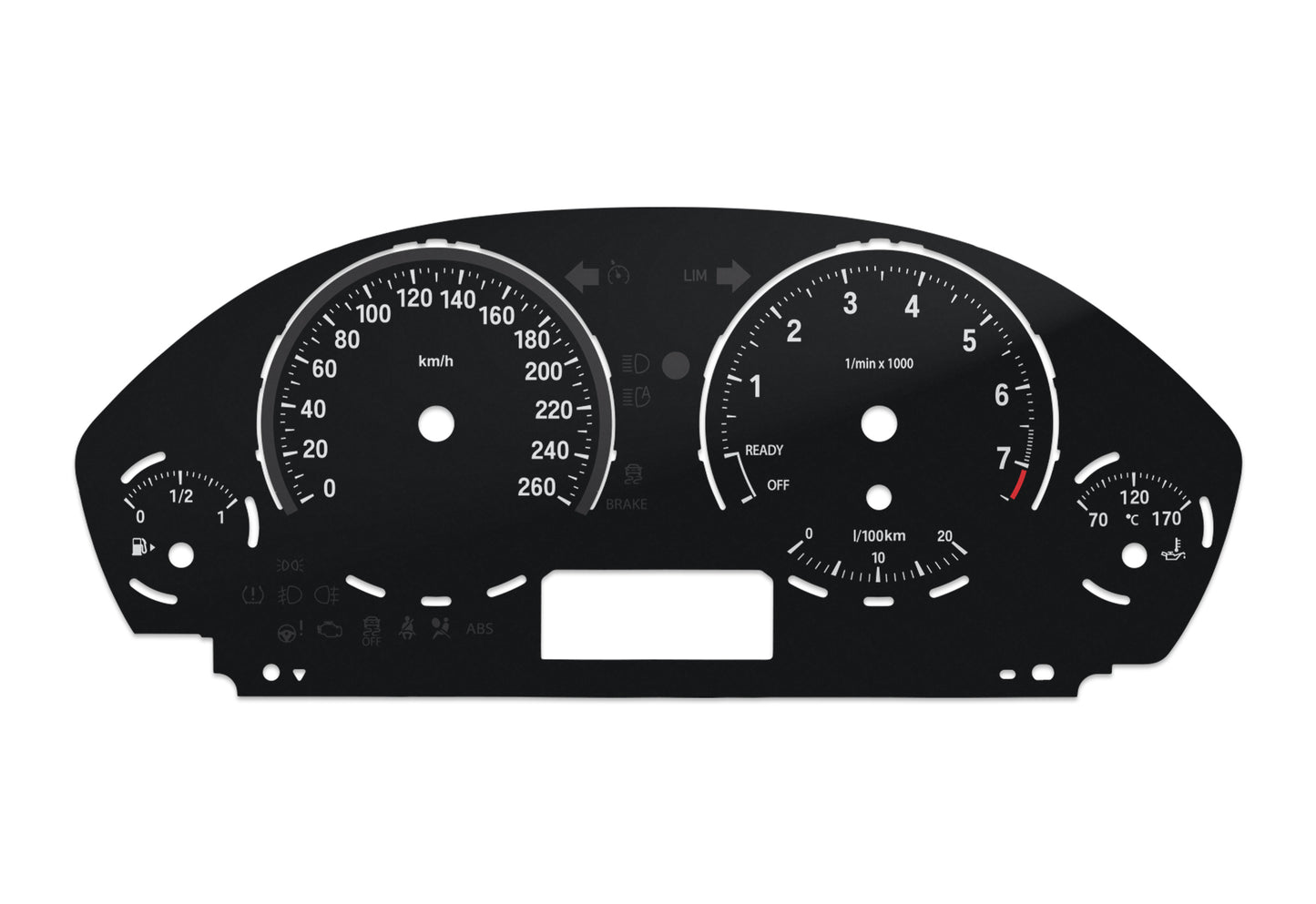 BMW Black F30 F31 F32 F33 F34 F36 - Speedometer Dials Gauges