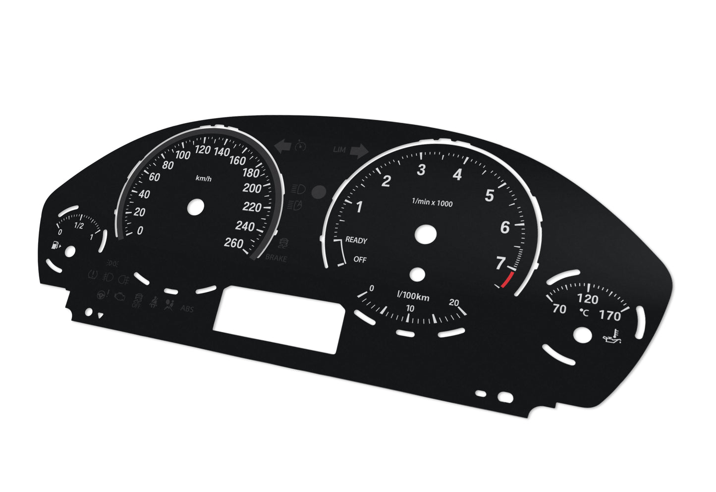 BMW Black F30 F31 F32 F33 F34 F36 - Speedometer Dials Gauges