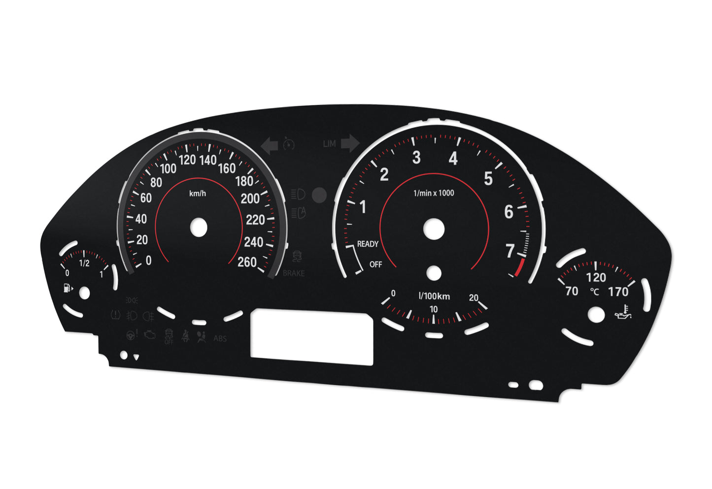BMW Sport V2 F30 F31 F32 F33 F34 F36 - Speedometer Dials Gauges