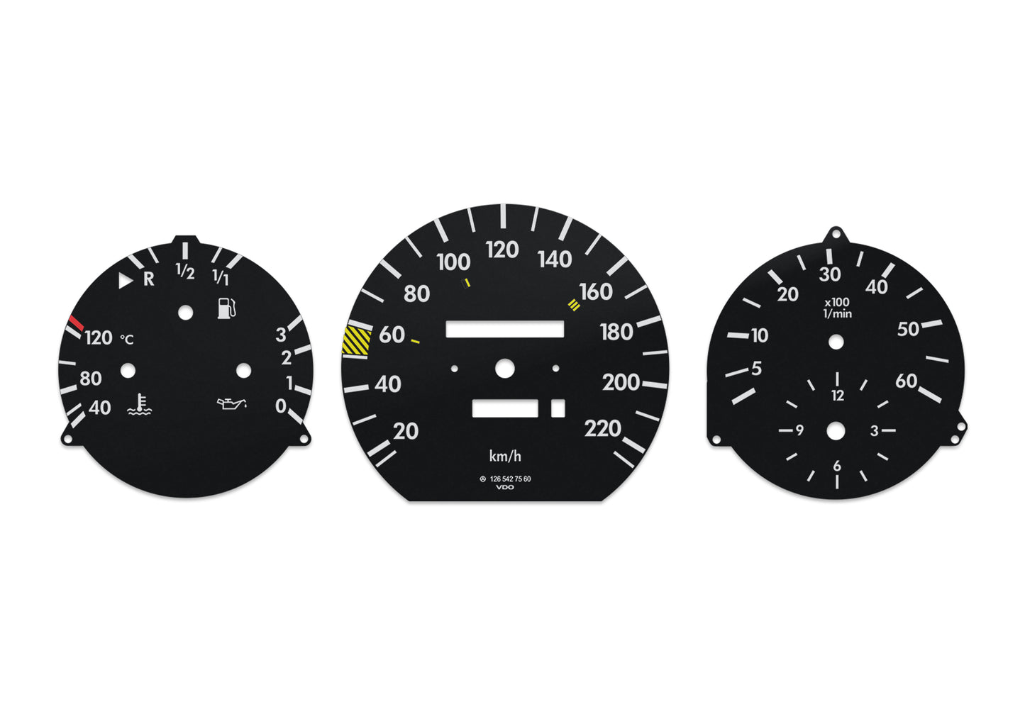 Mercedes-Benz S Class W126 - Speedometer Dials Gauges