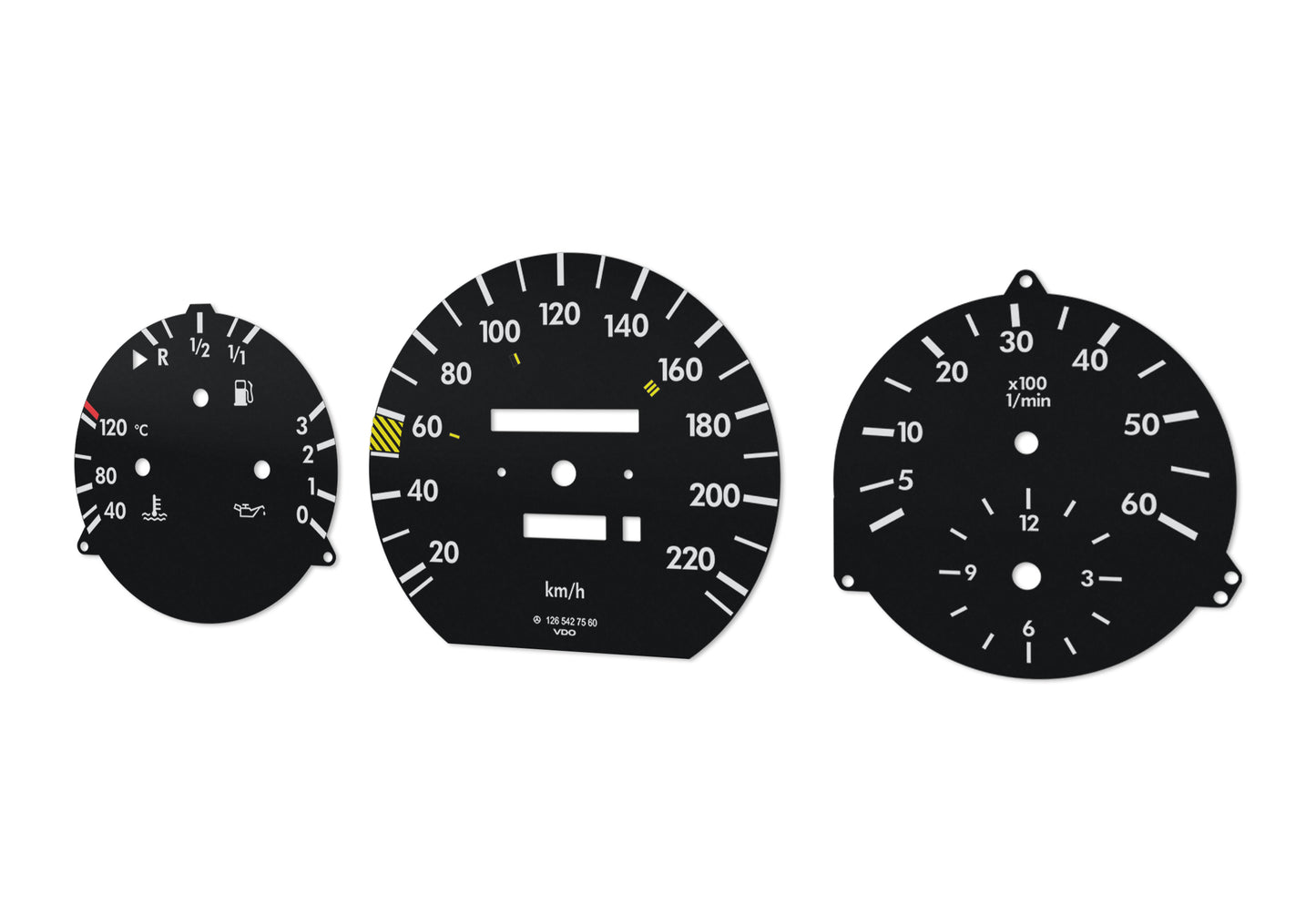 Mercedes-Benz S Class W126 - Speedometer Dials Gauges