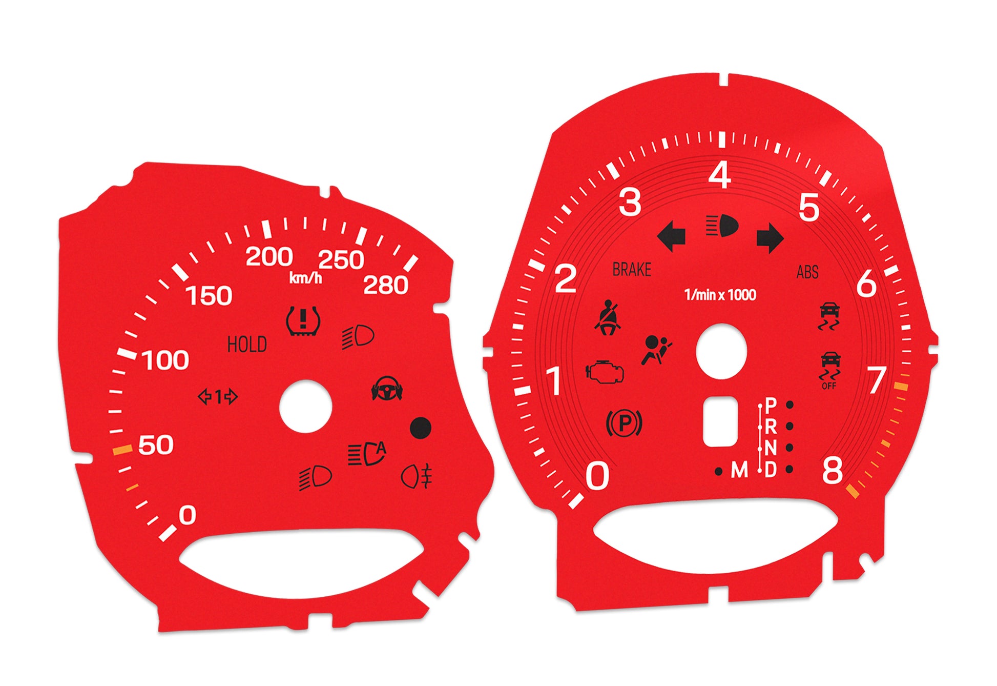 Porsche Macan Red - Speedometer Dials Gauges