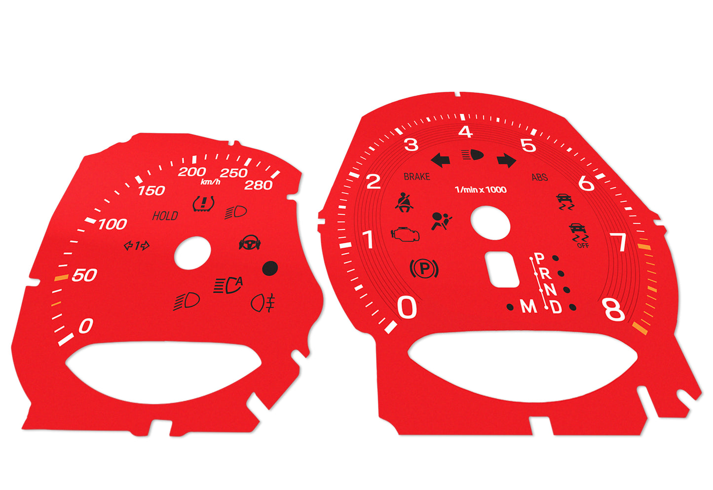 Porsche Macan Red - Speedometer Dials Gauges
