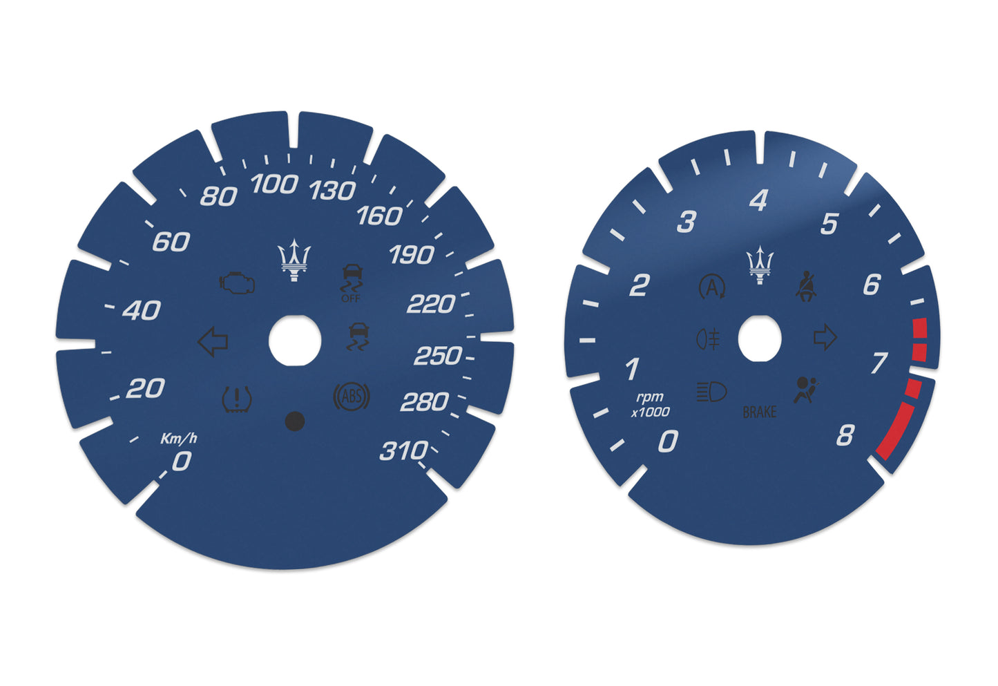 Maserati Ghibli, Quattroporte - Speedometer Dials Gauges