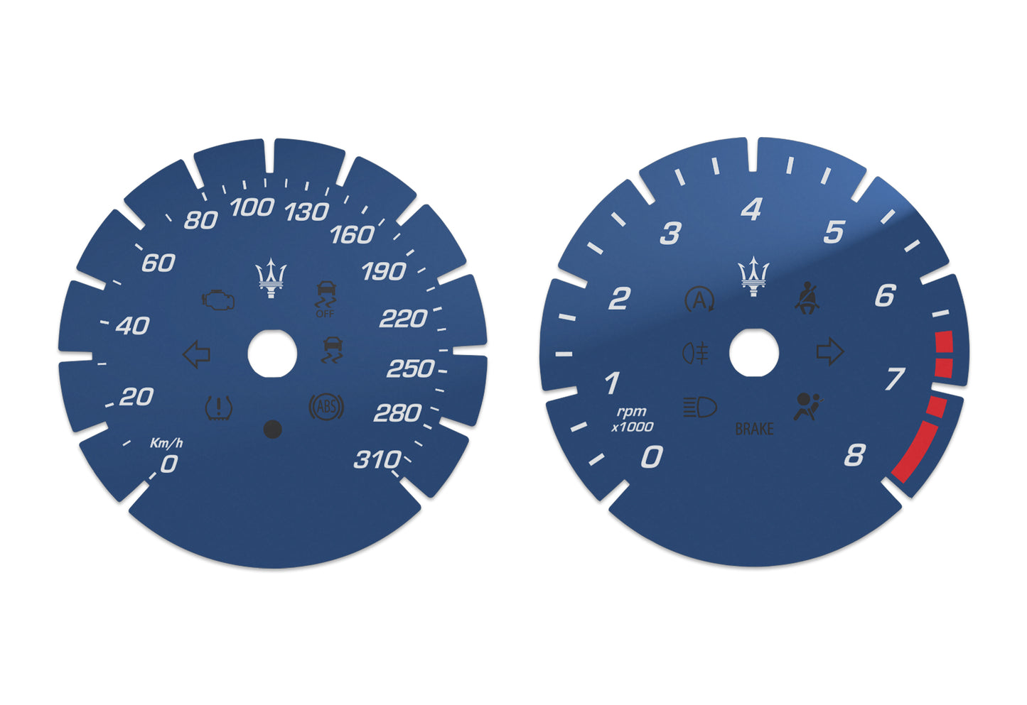 Maserati Ghibli, Quattroporte - Speedometer Dials Gauges