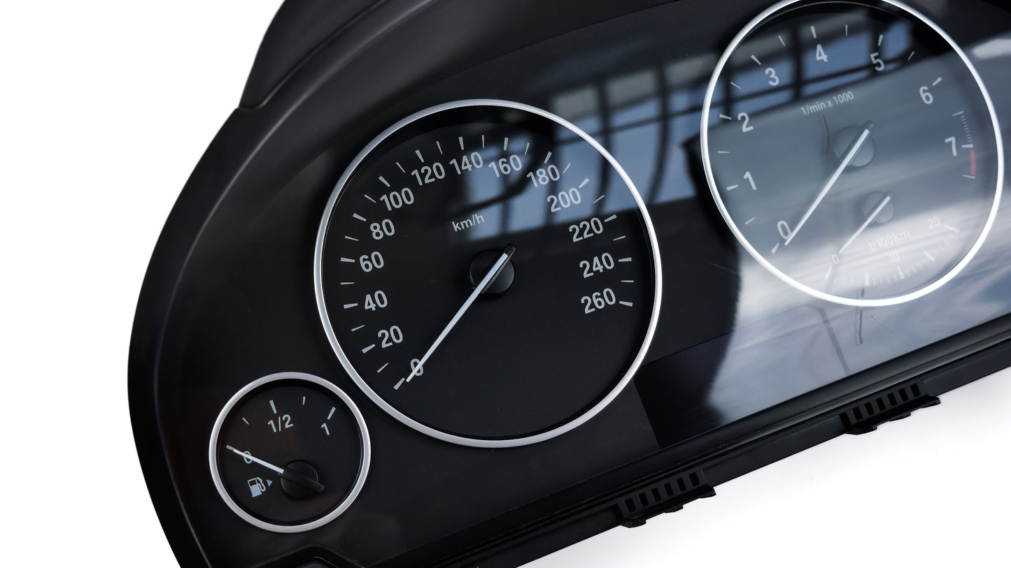 BMW Black V2 F30 F31 F32 F33 F34 F36 - Speedometer Dials Gauges