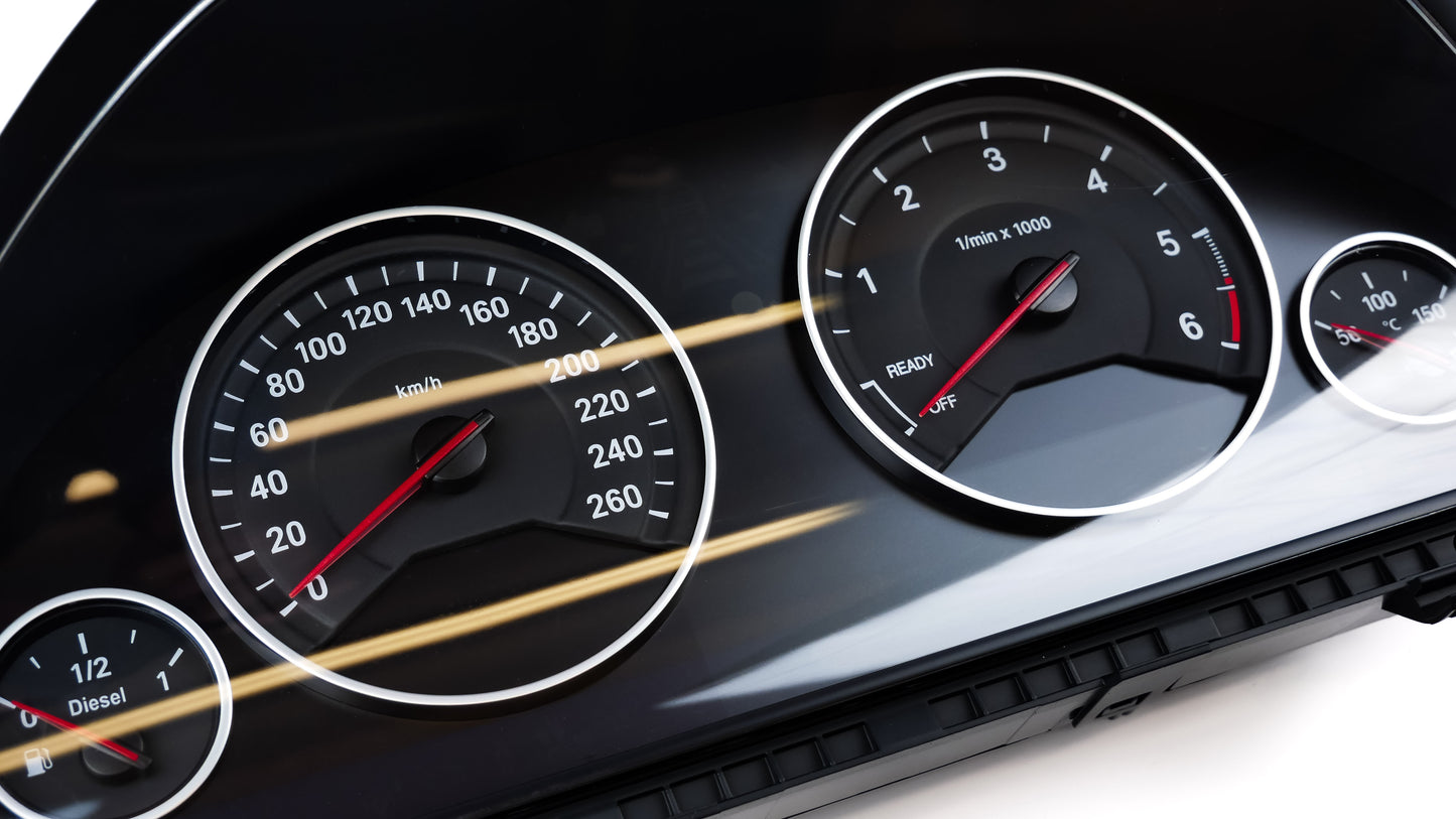 BMW 3D Black F30 F31 F32 F33 F34 F36 - Speedometer Dials Gauges