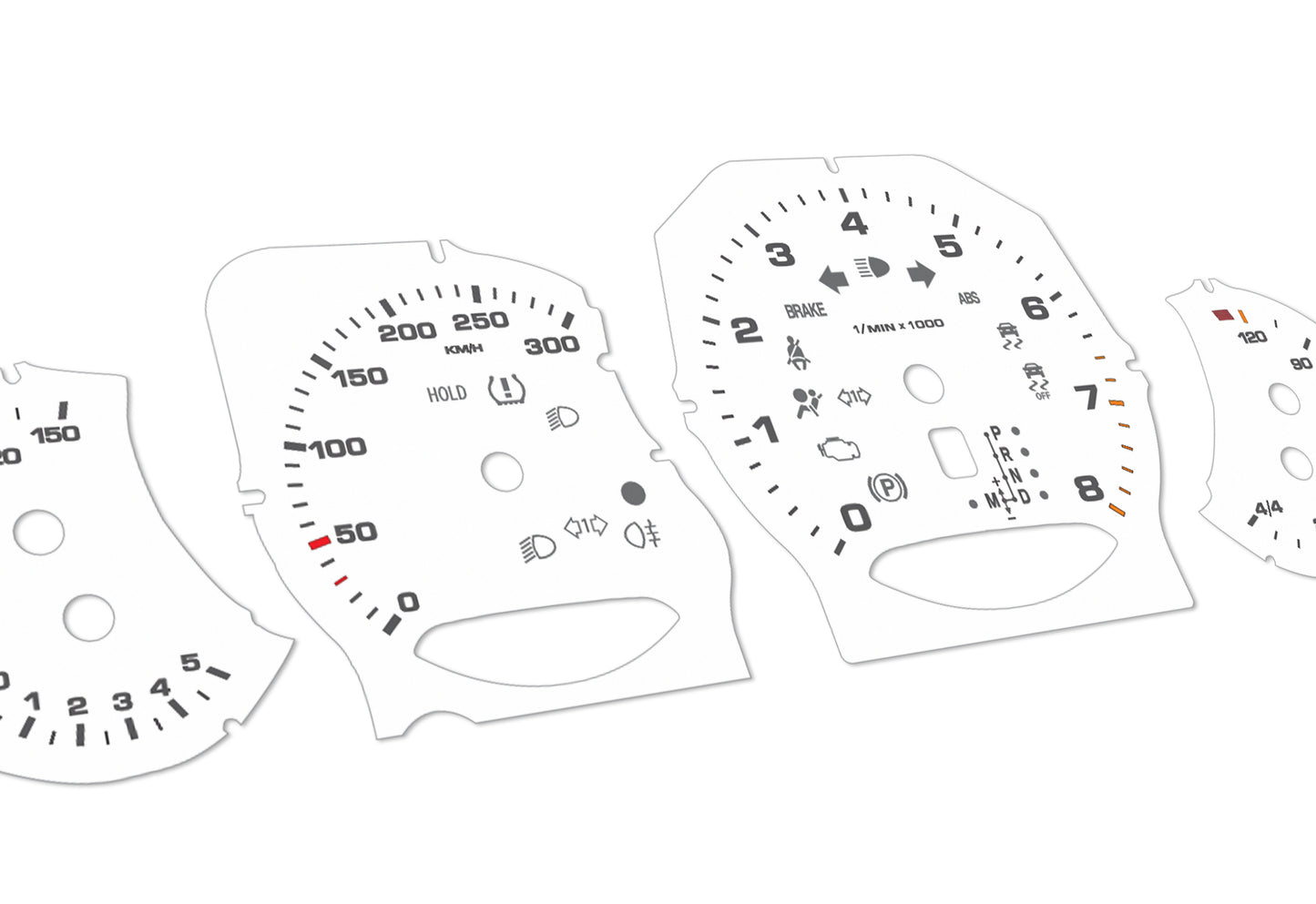Porsche Panamera White - Speedometer Dials Gauges