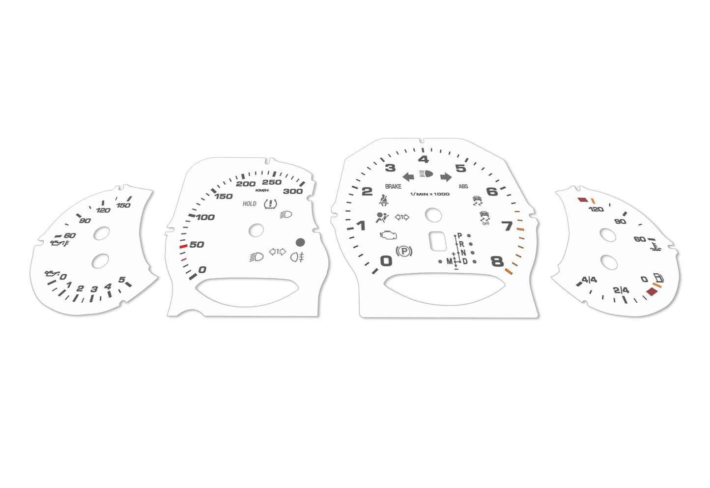 Porsche Panamera White - Speedometer Dials Gauges