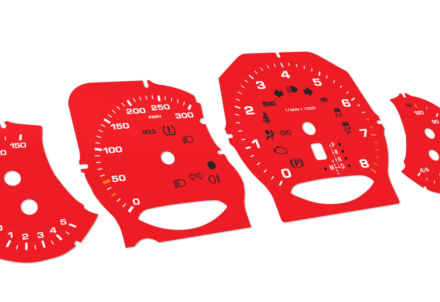 Porsche Panamera Red - Speedometer Dials Gauges