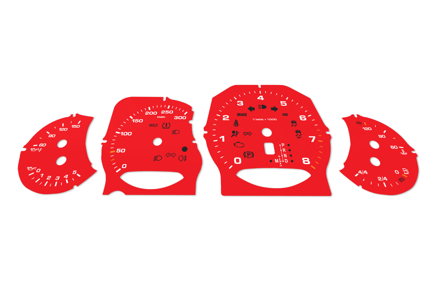 Porsche Panamera Red - Speedometer Dials Gauges