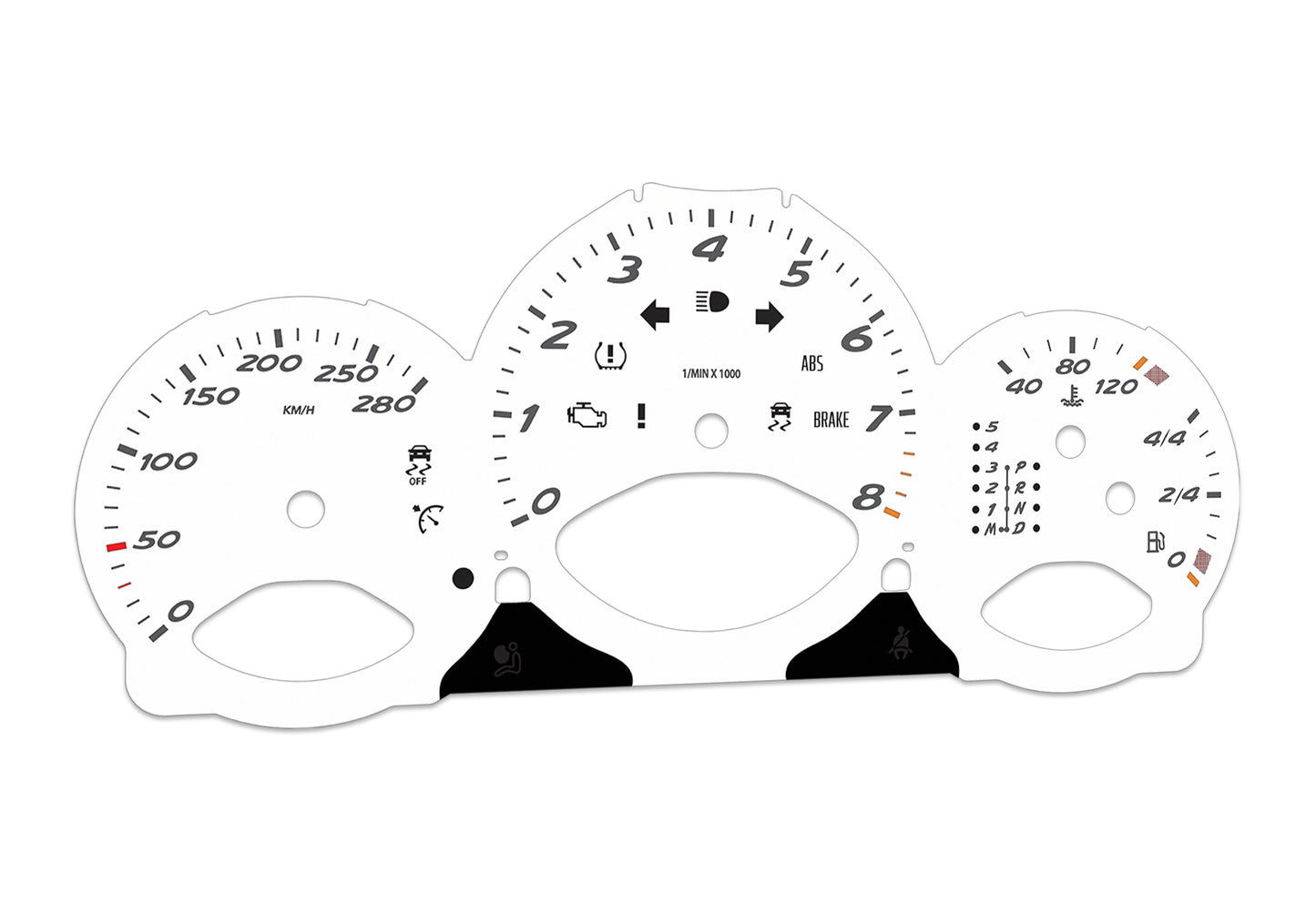 Porsche Boxster 987.1 White - Speedometer Dials Gauges