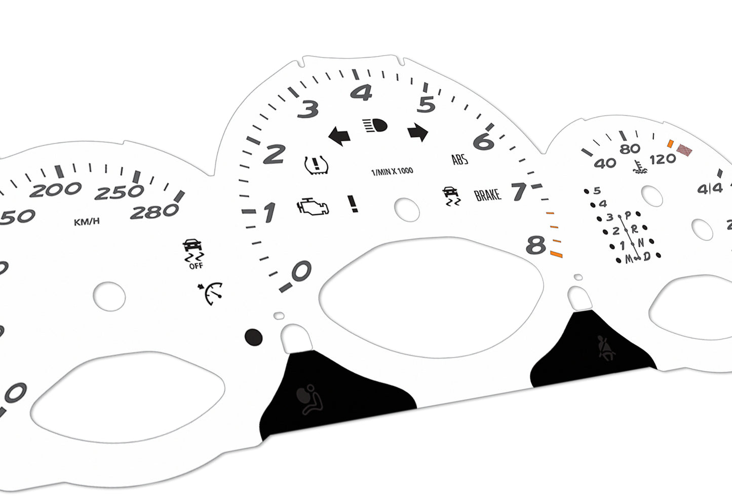 Porsche Boxster 987.1 White - Speedometer Dials Gauges