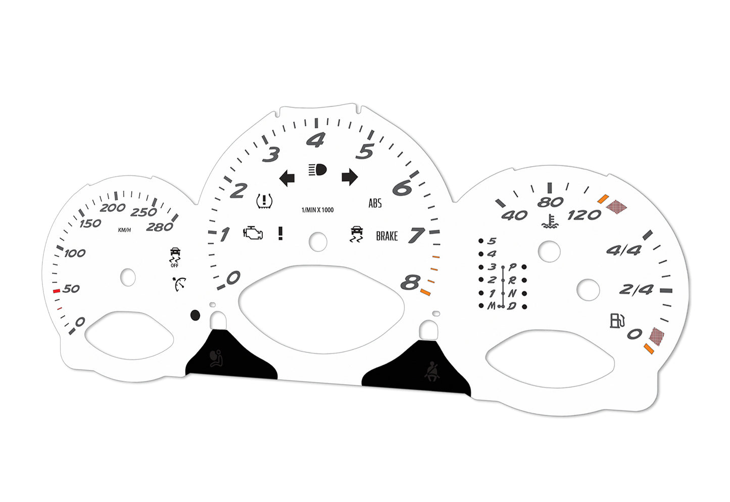 Porsche Boxster 987.1 White - Speedometer Dials Gauges
